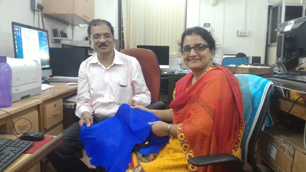 Leaders in Leather : (L-R) Dr. Raghava Rao J. and Dr. Nishad Ahmed at their lab at CLRI